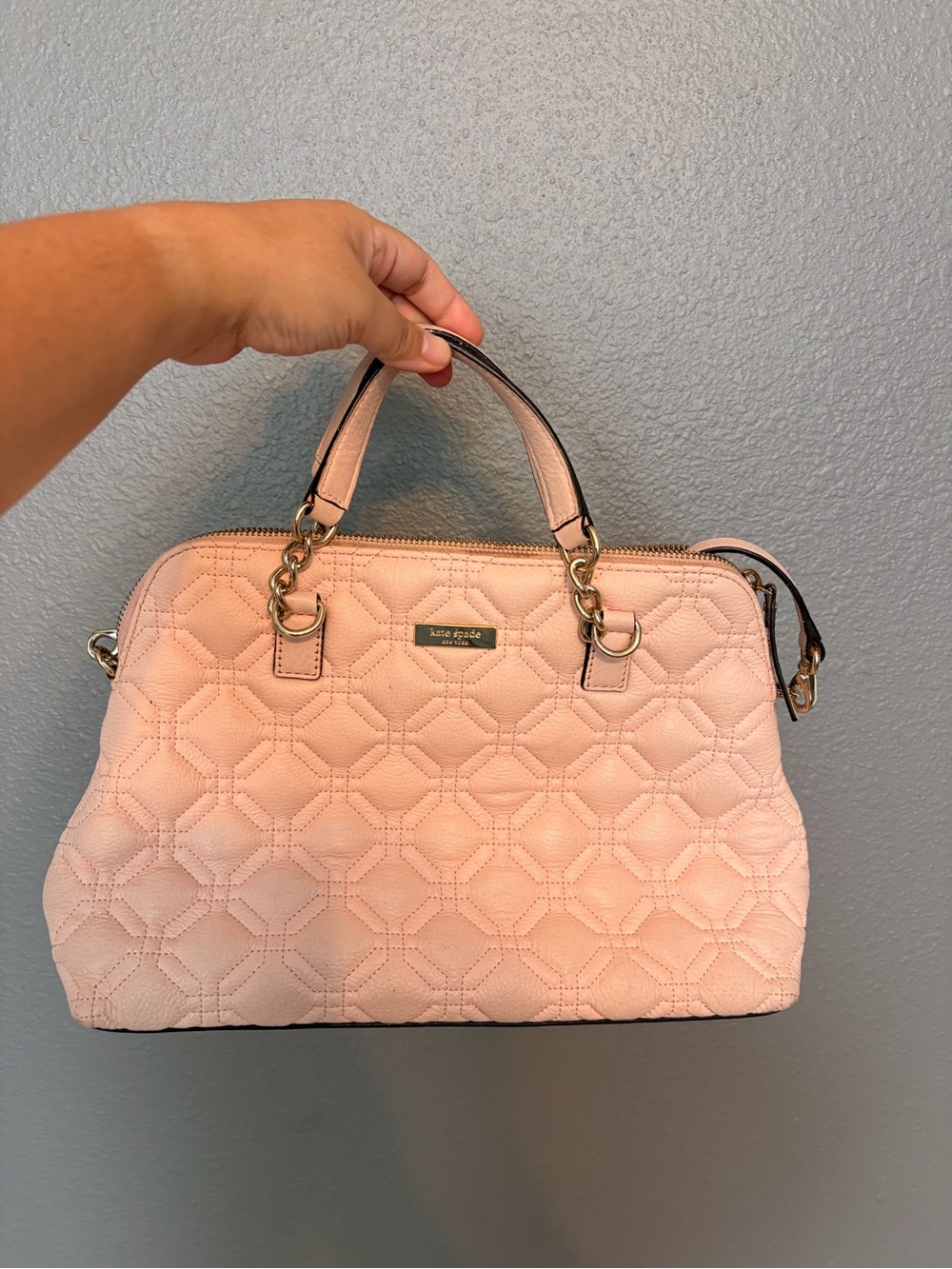 kate spade Blush Pink Quilted Top-Handle Satchel